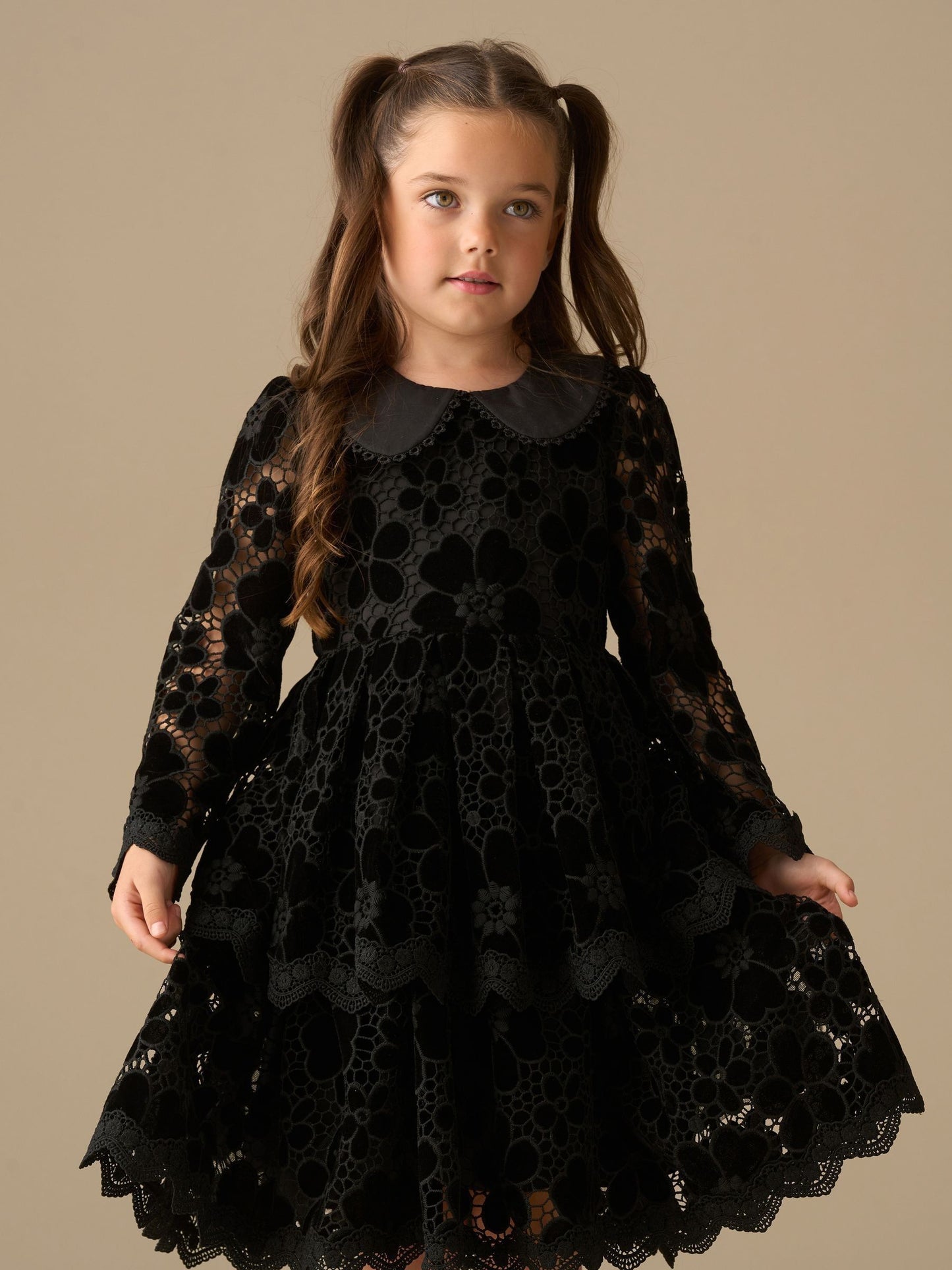 Angel & Rocket Black Mavea Velvet Lace Dress image 2
