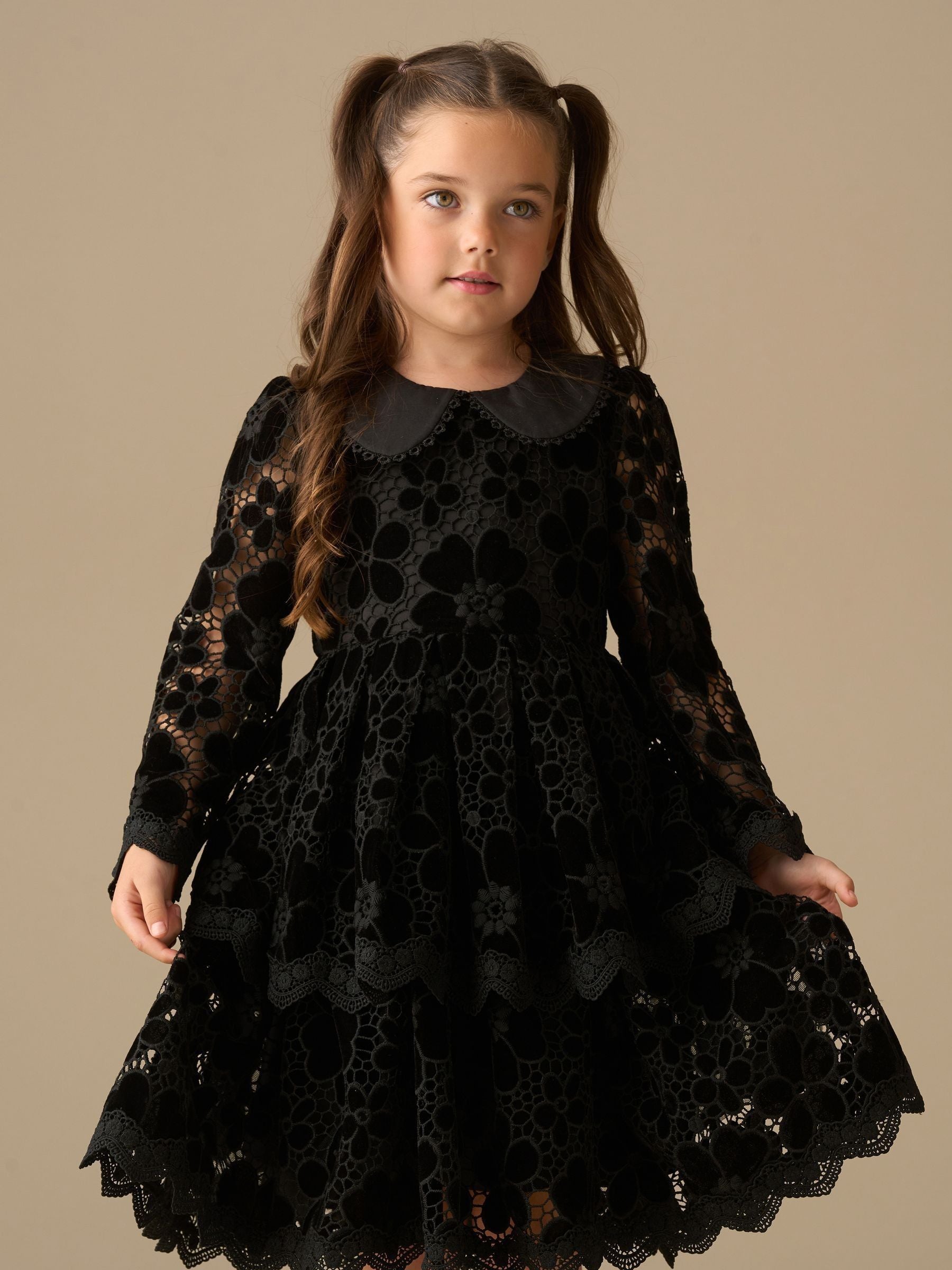 Angel & Rocket Black Mavea Velvet Lace Dress image 2