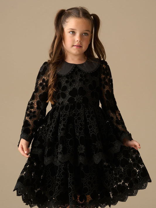 Angel & Rocket Black Mavea Velvet Lace Dress image 2