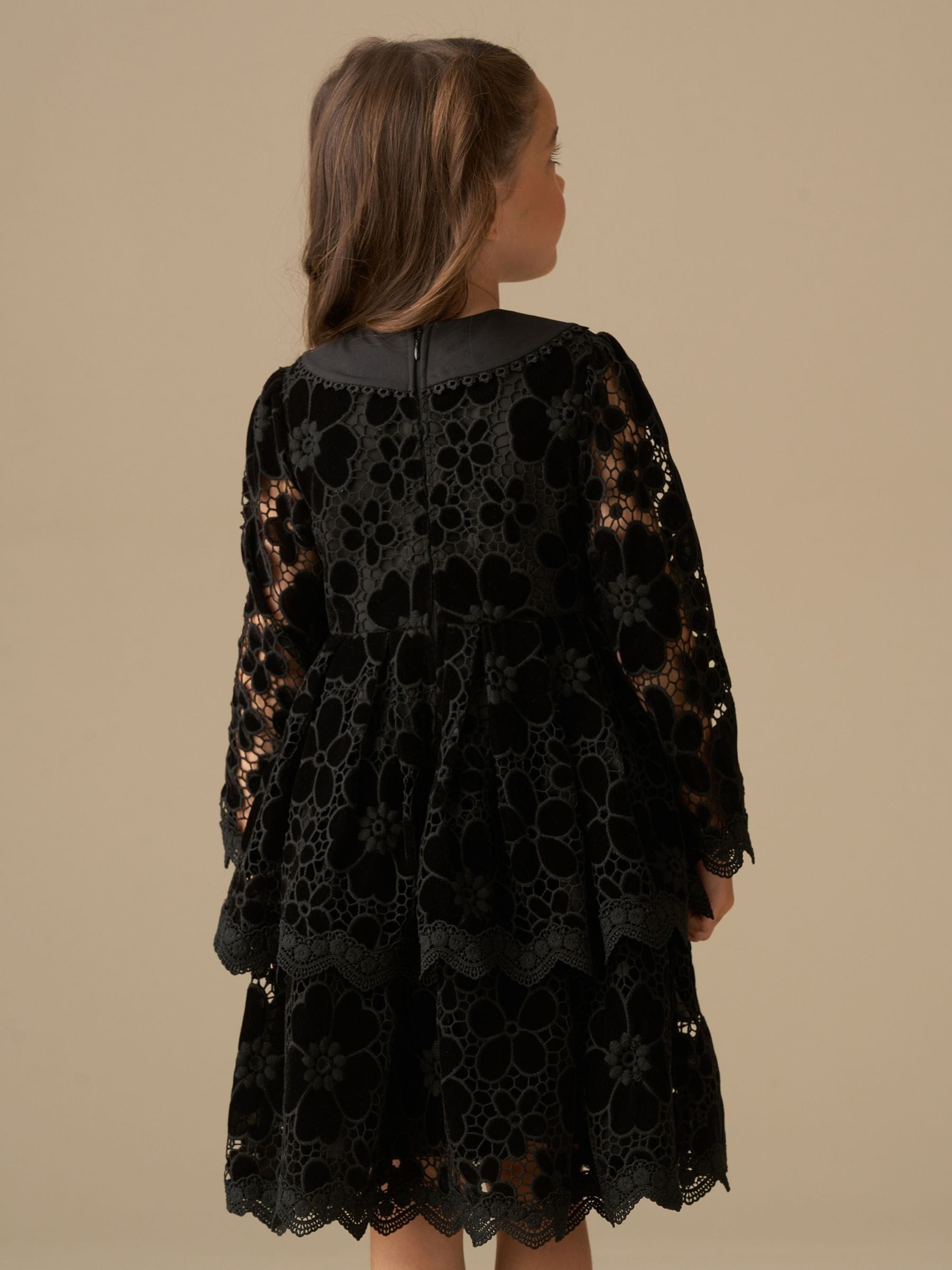 Angel & Rocket Black Mavea Velvet Lace Dress image 3