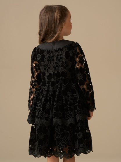 Angel & Rocket Black Mavea Velvet Lace Dress image 3