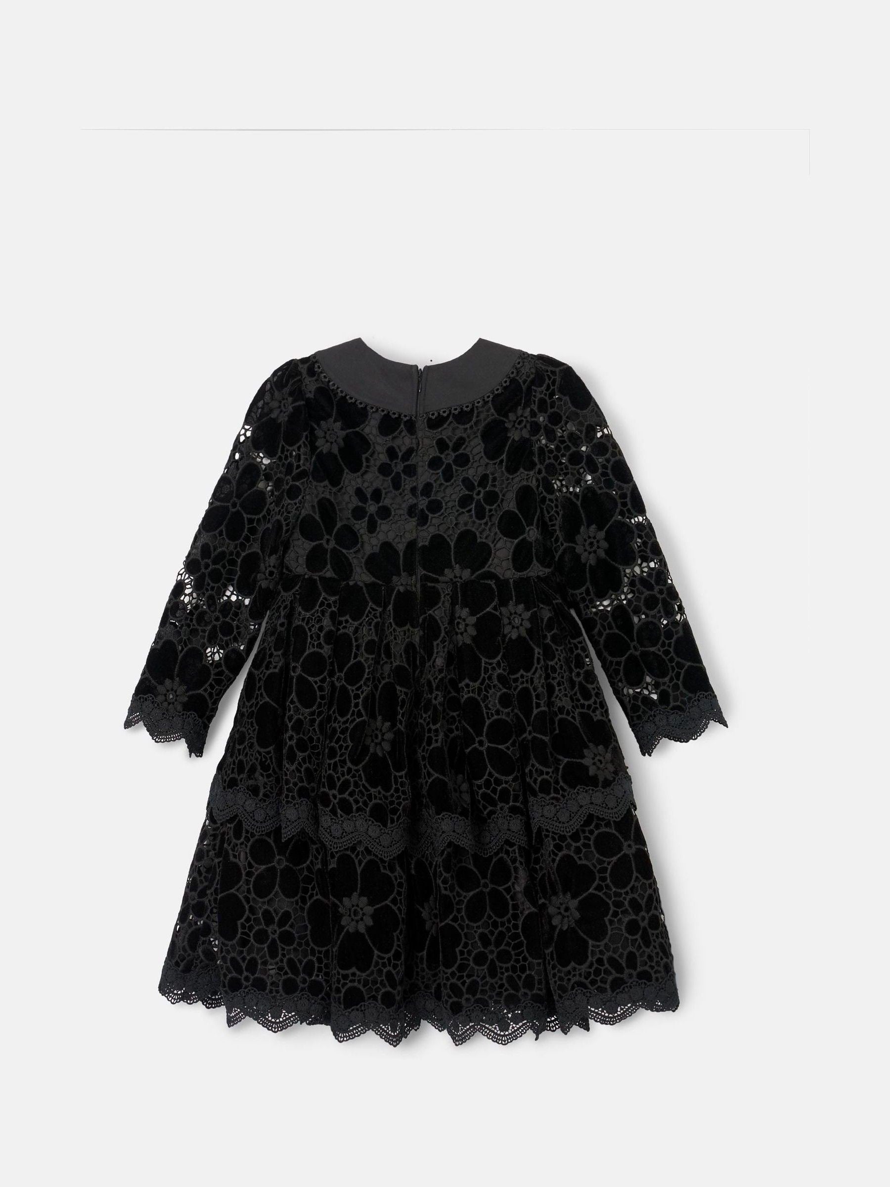 Angel & Rocket Black Mavea Velvet Lace Dress image 8
