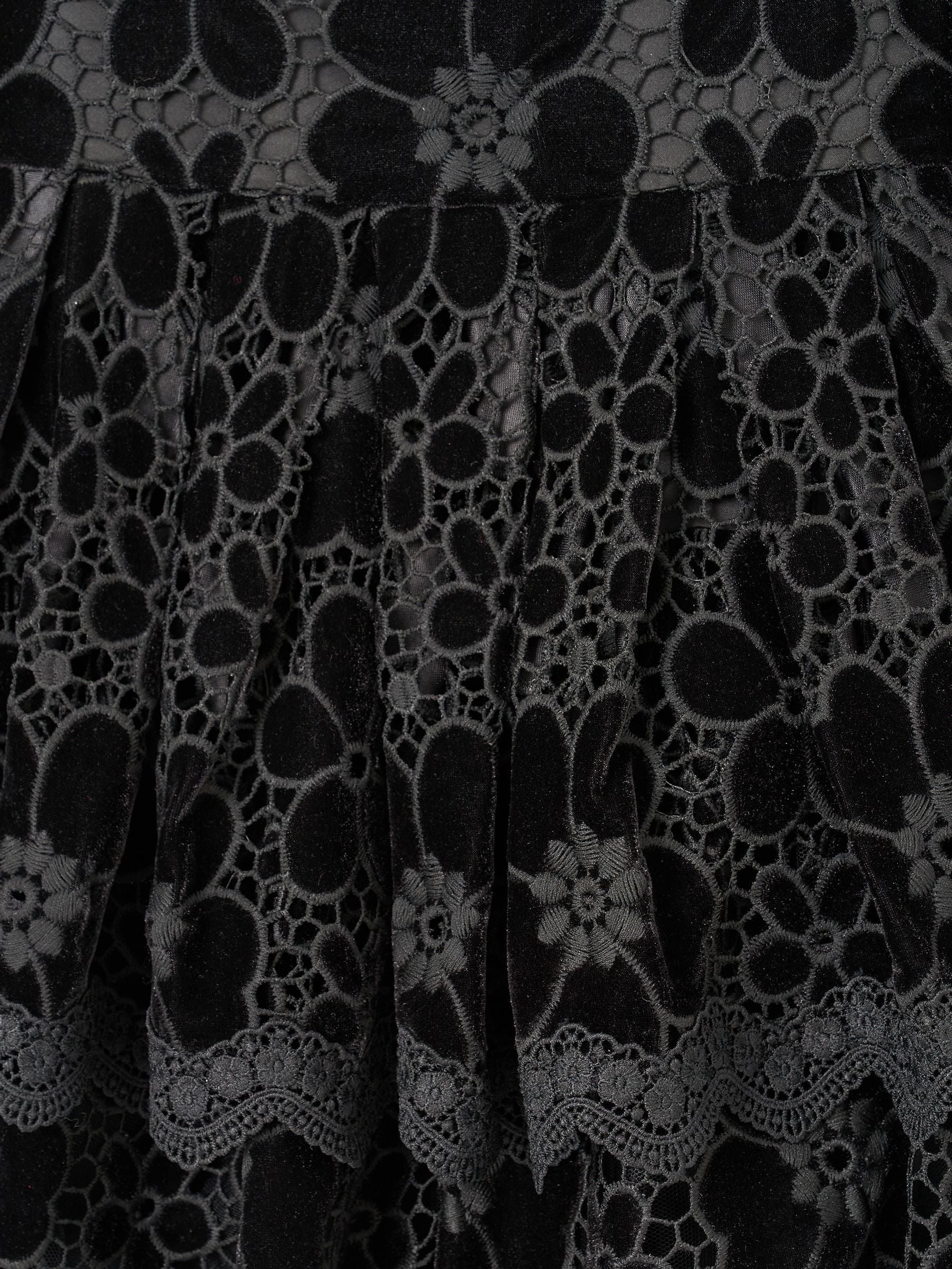 Angel & Rocket Black Mavea Velvet Lace Dress image 9