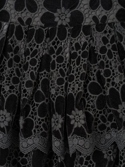 Angel & Rocket Black Mavea Velvet Lace Dress image 9