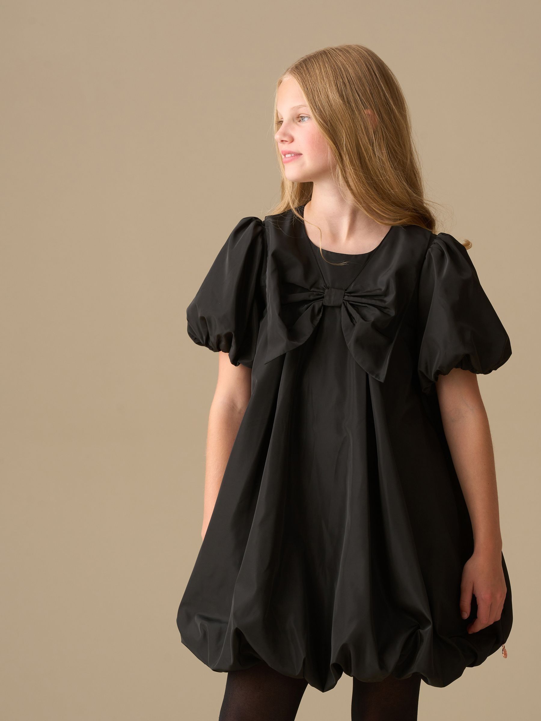 Angel & Rocket Black Nadia Puffball Bow Collar Dress image 4