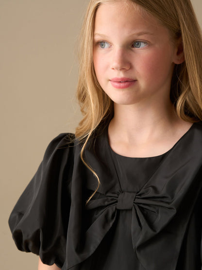 Angel & Rocket Black Nadia Puffball Bow Collar Dress image 5