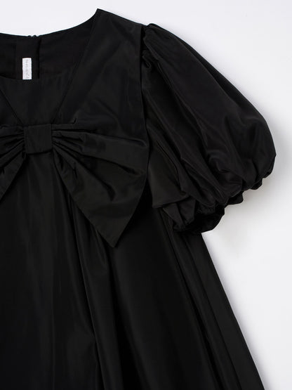 Angel & Rocket Black Nadia Puffball Bow Collar Dress image 9
