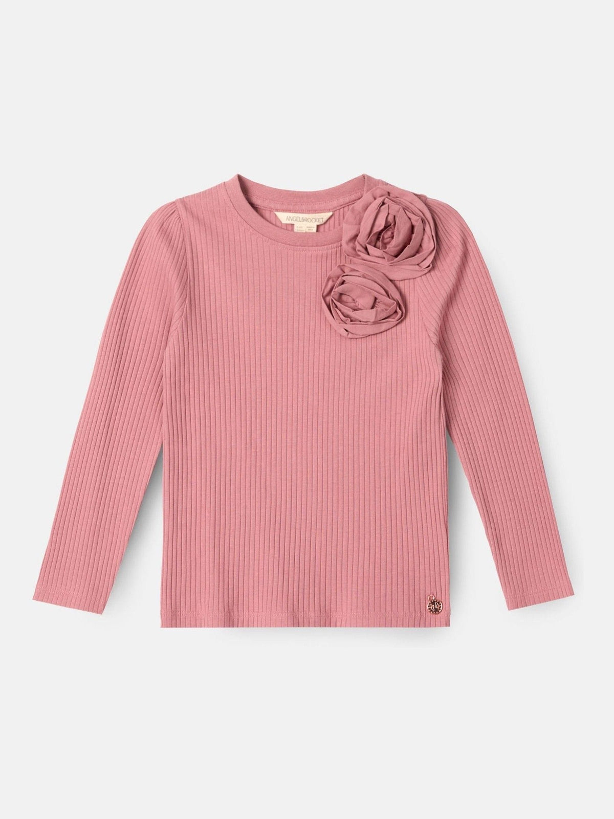 Dsiney Kidz - Angel & Rocket Pink Lizzy Corsage Rib Long Sleeves Top image 4