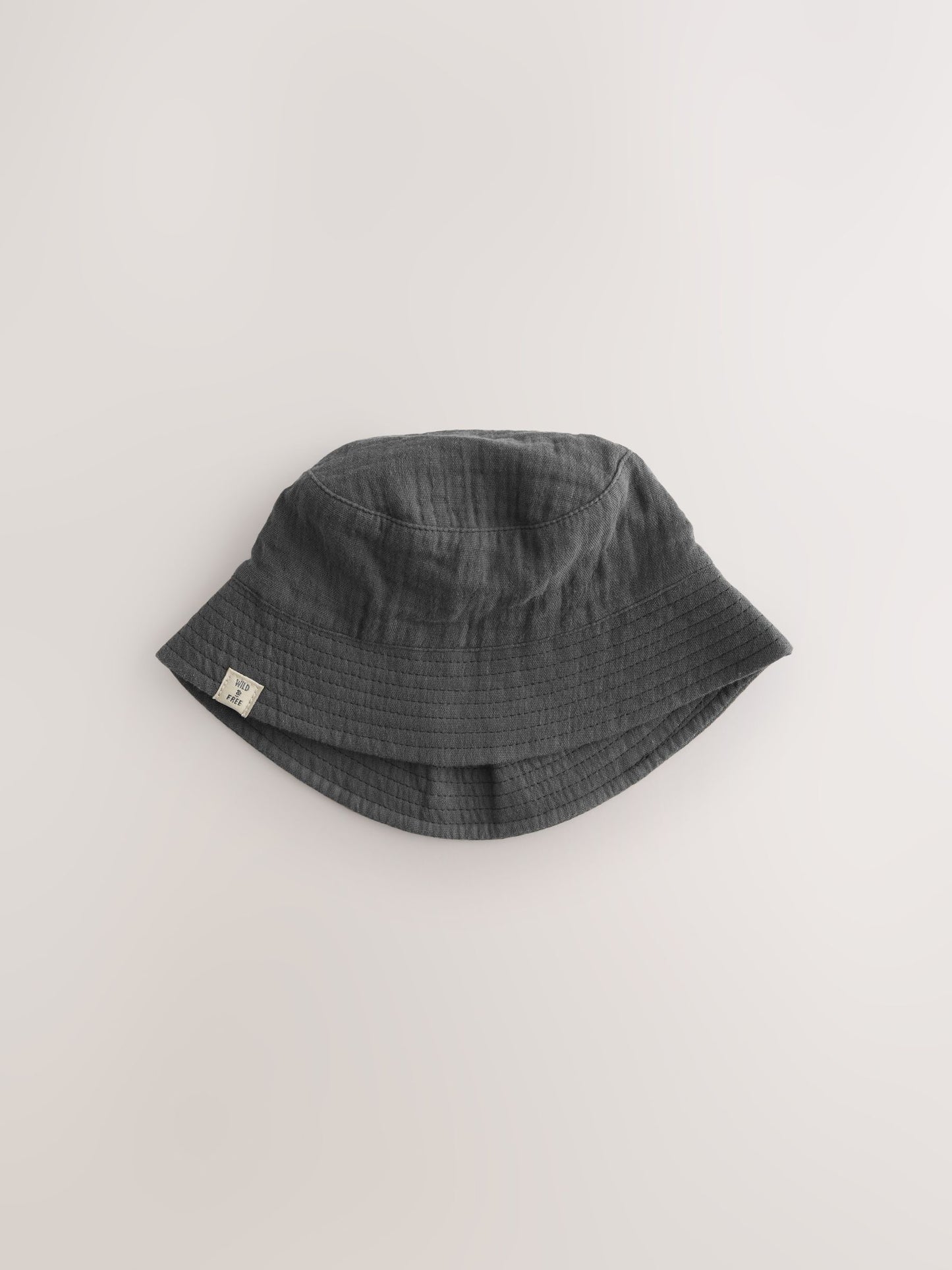 Grey Stampy Printed Woven Baby Bucket Hats 2 Pack image 2