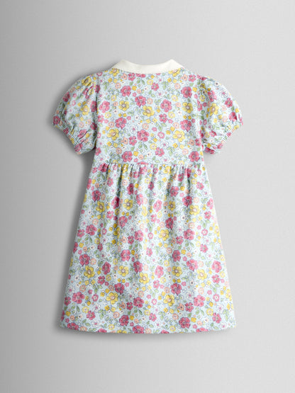 JoJo Maman Bébé Blue Pet In Pocket Button Down Dress image 2