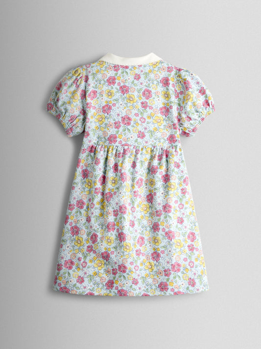JoJo Maman Bébé Blue Pet In Pocket Button Down Dress image 2