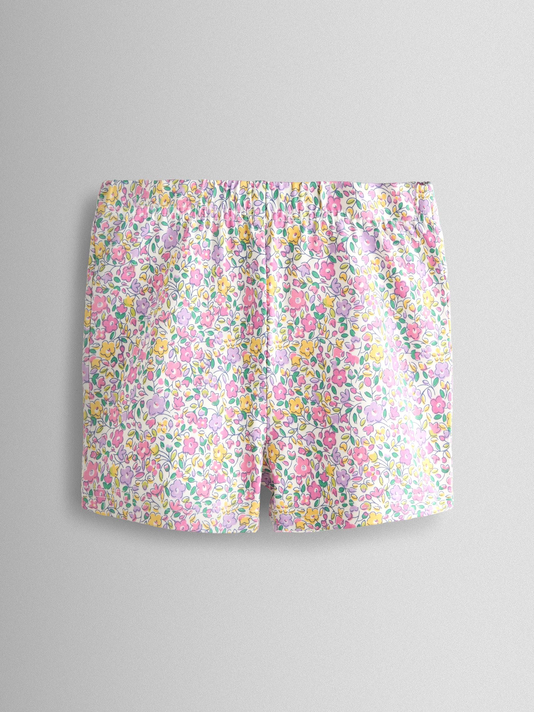 JoJo Maman Bébé Fucshia Pink Floral 2-Pack Cycle Shorts image 4