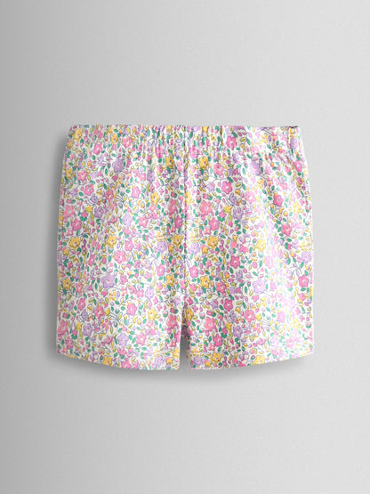 JoJo Maman Bébé Fucshia Pink Floral 2-Pack Cycle Shorts image 4
