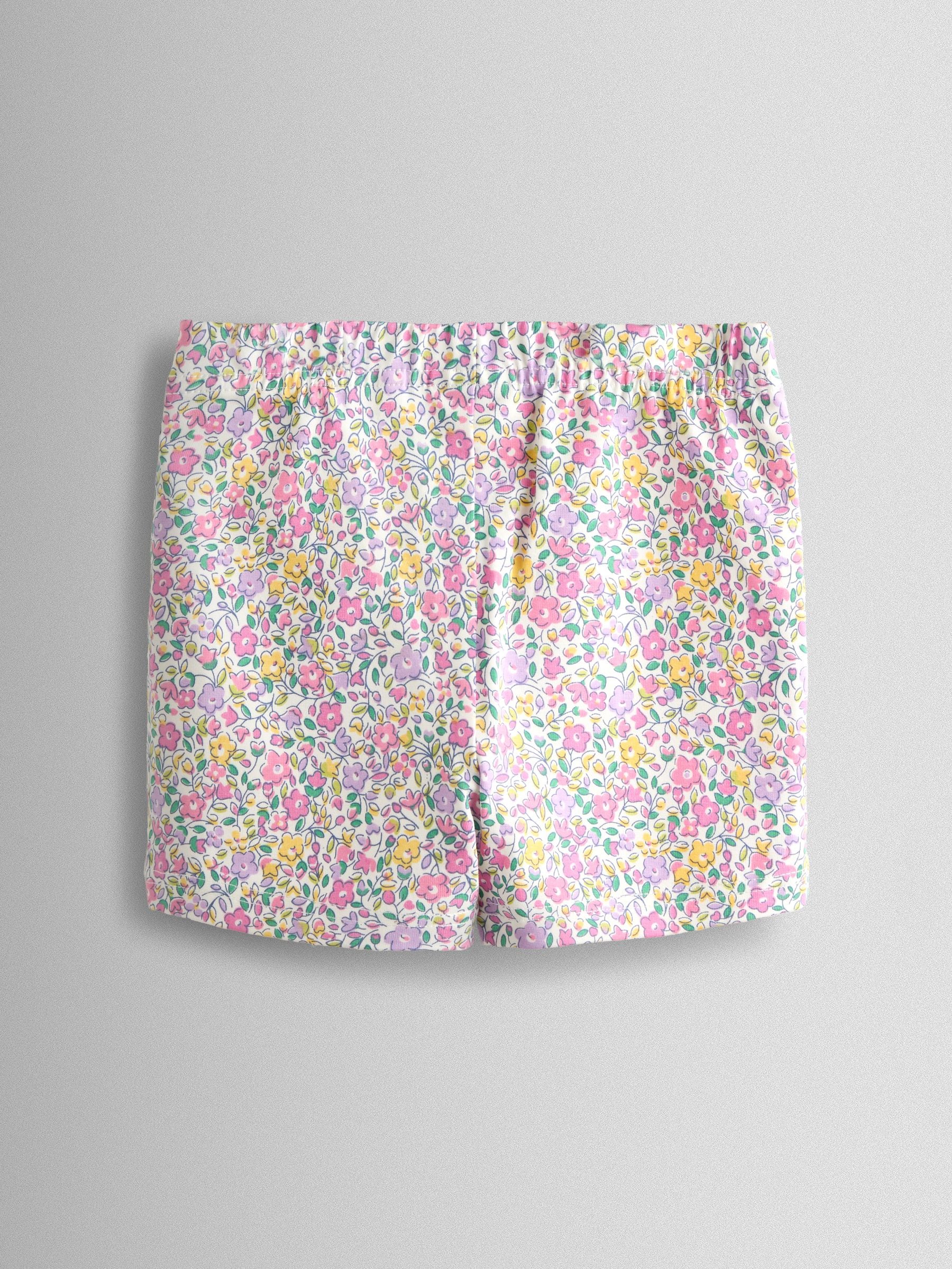 JoJo Maman Bébé Fucshia Pink Floral 2-Pack Cycle Shorts image 5