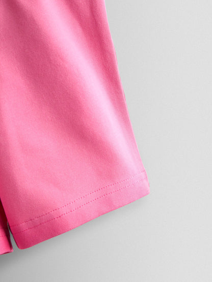JoJo Maman Bébé Fucshia Pink Floral 2-Pack Cycle Shorts image 6