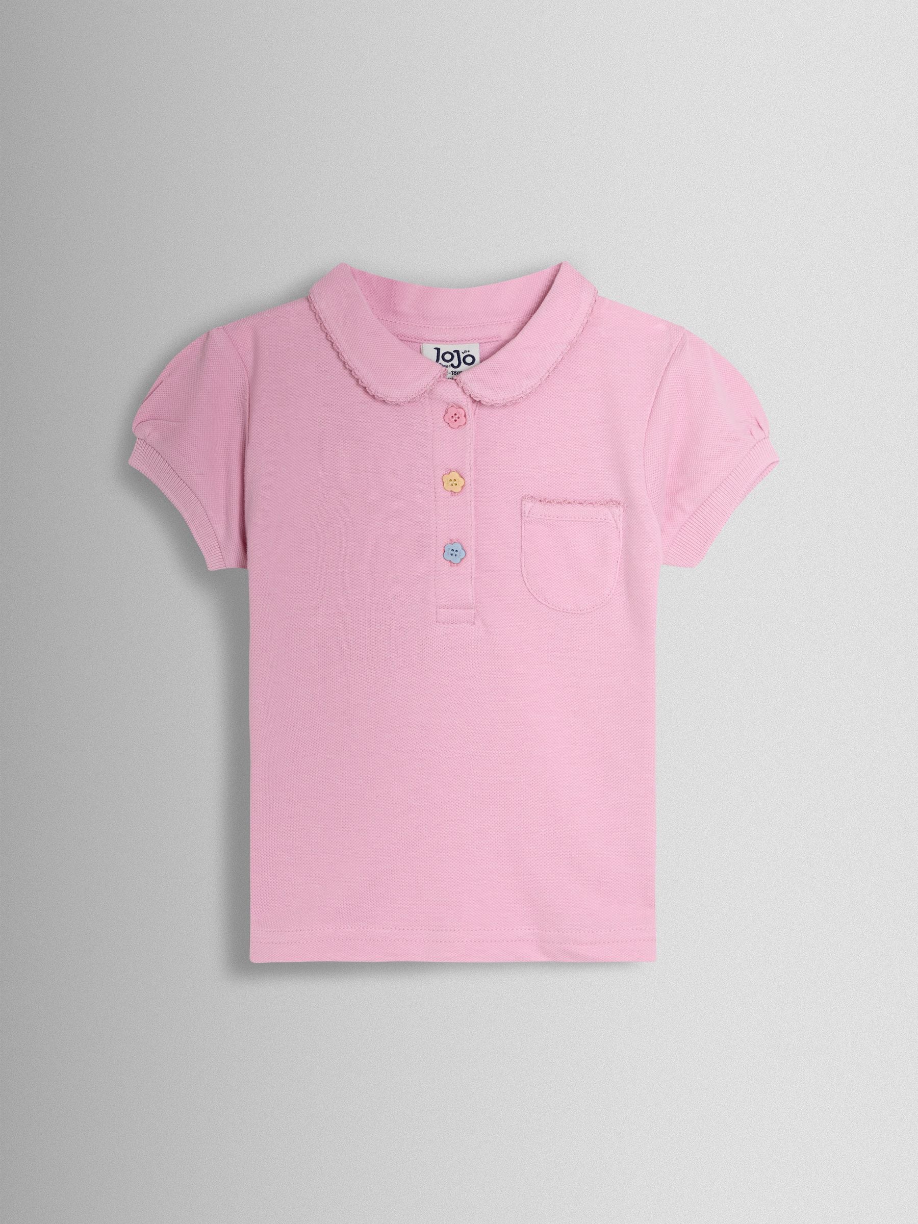 Dsiney Kidz - JoJo Maman Bébé Pink Pretty Polo Shirt image 1