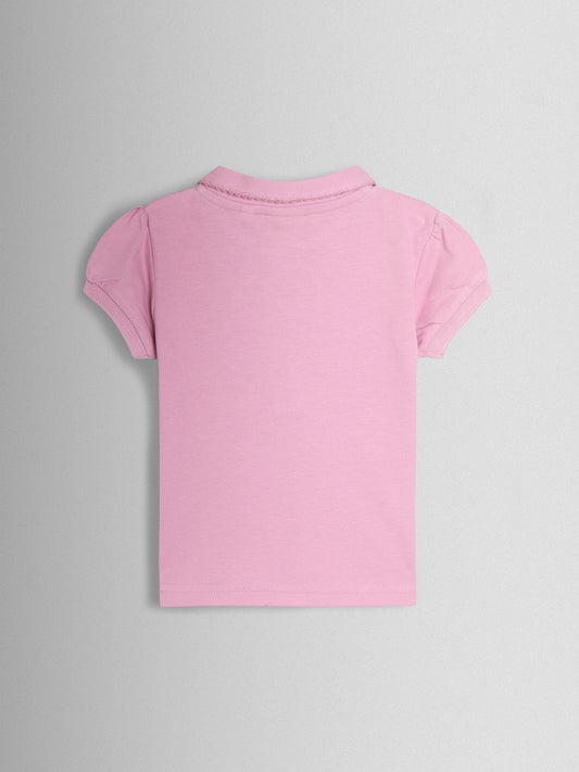 Dsiney Kidz - JoJo Maman Bébé Pink Pretty Polo Shirt image 2