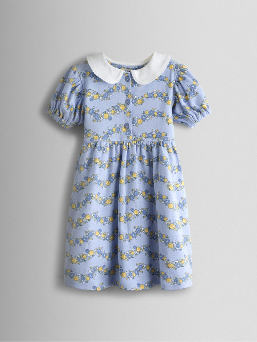 JoJo Maman Bébé Cornflower Blue Duck Floral Collared Pet In Pocket image 1