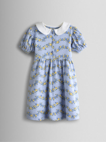 JoJo Maman Bébé Cornflower Blue Duck Floral Collared Pet In Pocket image 1