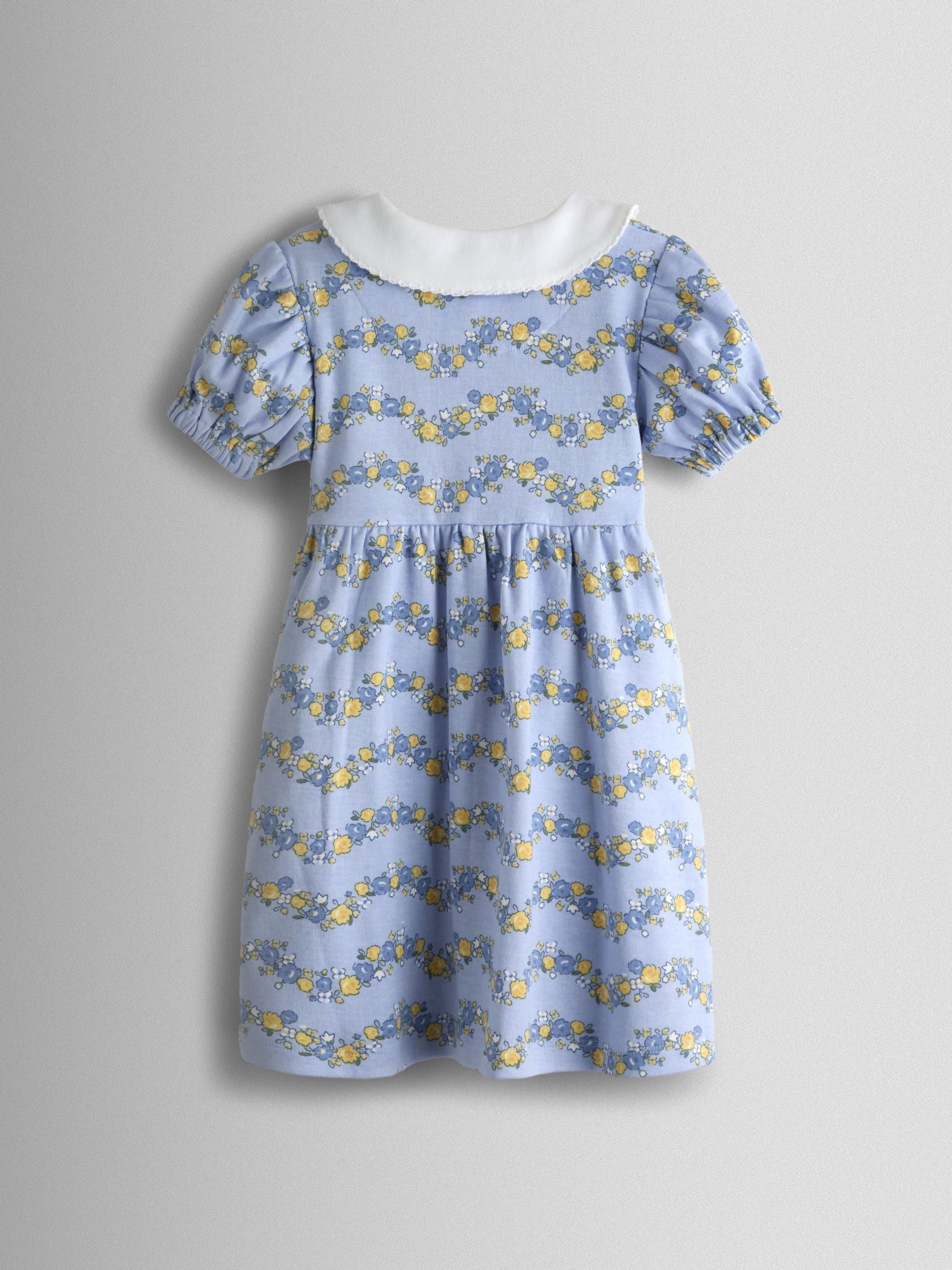 JoJo Maman Bébé Cornflower Blue Duck Floral Collared Pet In Pocket image 2