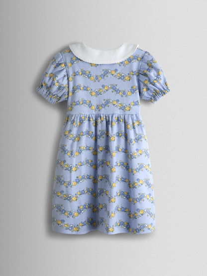 JoJo Maman Bébé Cornflower Blue Duck Floral Collared Pet In Pocket image 2
