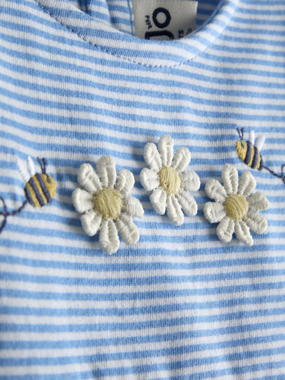 Dsiney Kidz - JoJo Maman Bébé Yellow Daisy 2-Pack Frill Sleeve T-shirt image 6