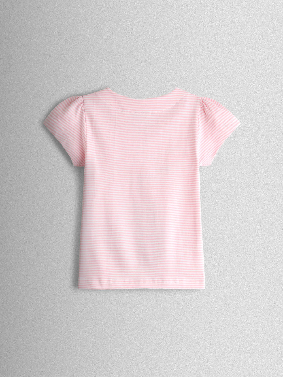 Dsiney Kidz - JoJo Maman Bébé Pink Strawberry Picnic Basket Appliqué Button Shoulder T-shirt image 2