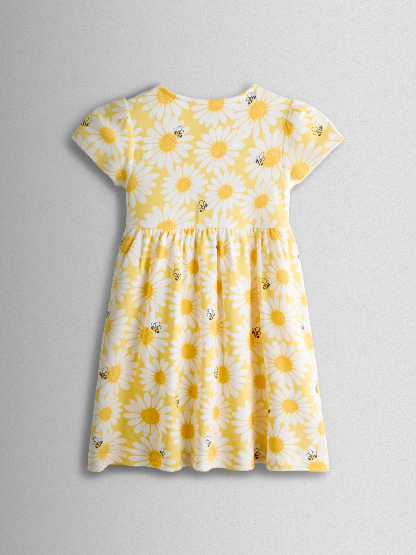 JoJo Maman Bébé Yellow Button Down Pet In Pocket Dress image 2