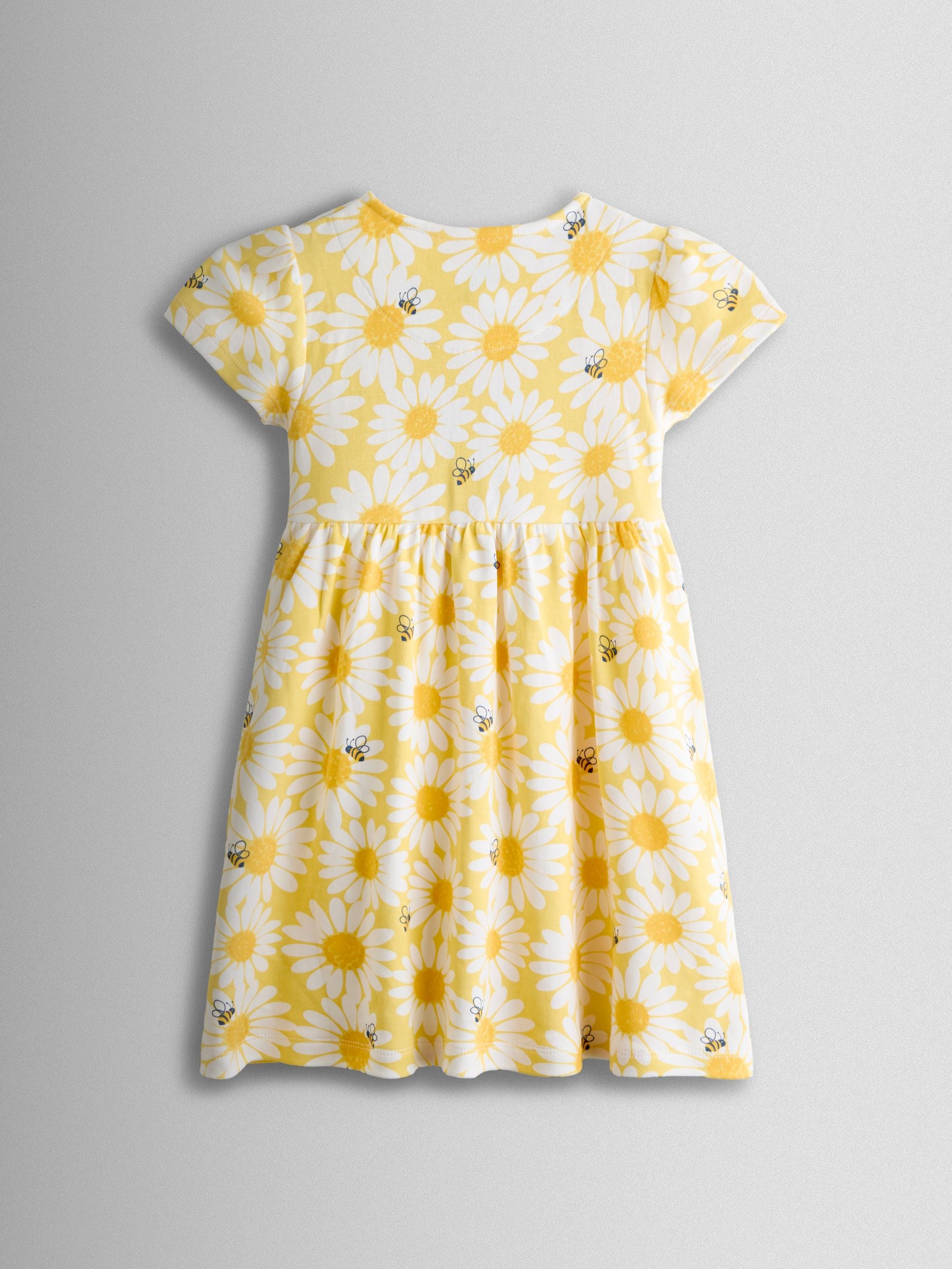 JoJo Maman Bébé Yellow Button Down Pet In Pocket Dress image 2