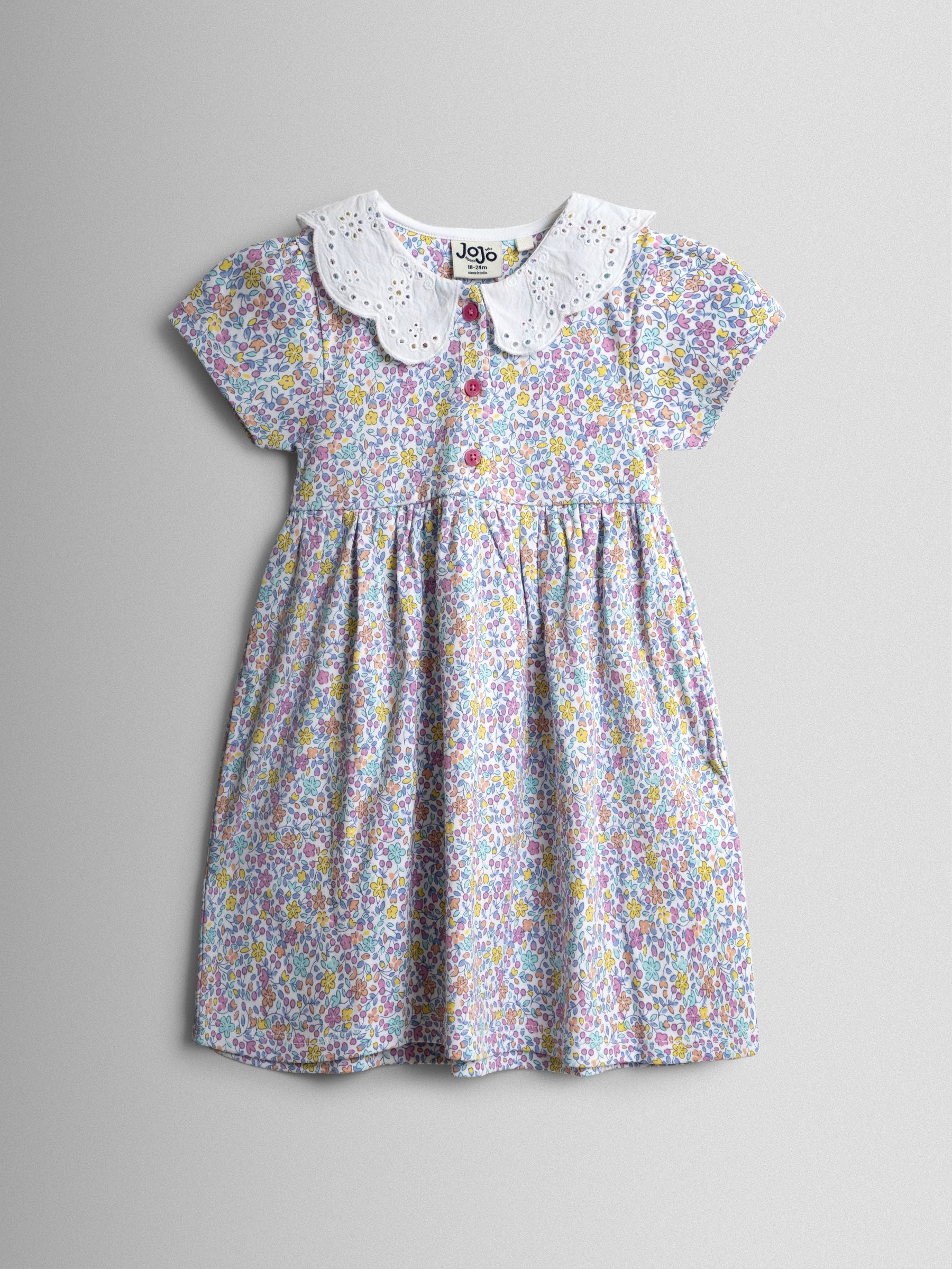 JoJo Maman Bébé Cream Ditsy Frill Collar Bunny Pet In Pocket image 1