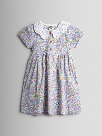 JoJo Maman Bébé Cream Ditsy Frill Collar Bunny Pet In Pocket image 1