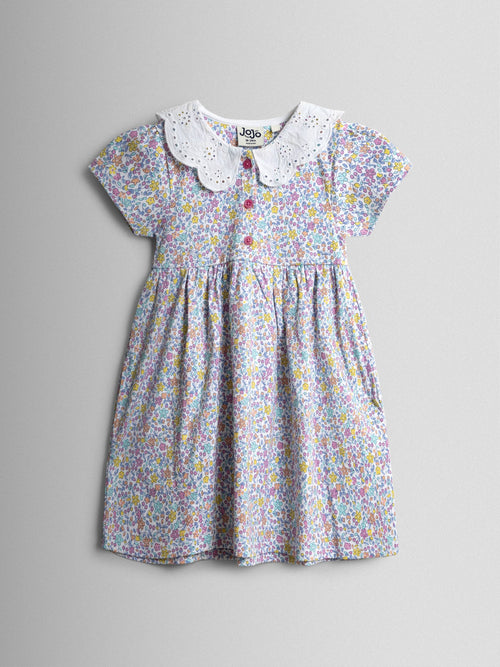 JoJo Maman Bébé Cream Ditsy Frill Collar Bunny Pet In Pocket image 1