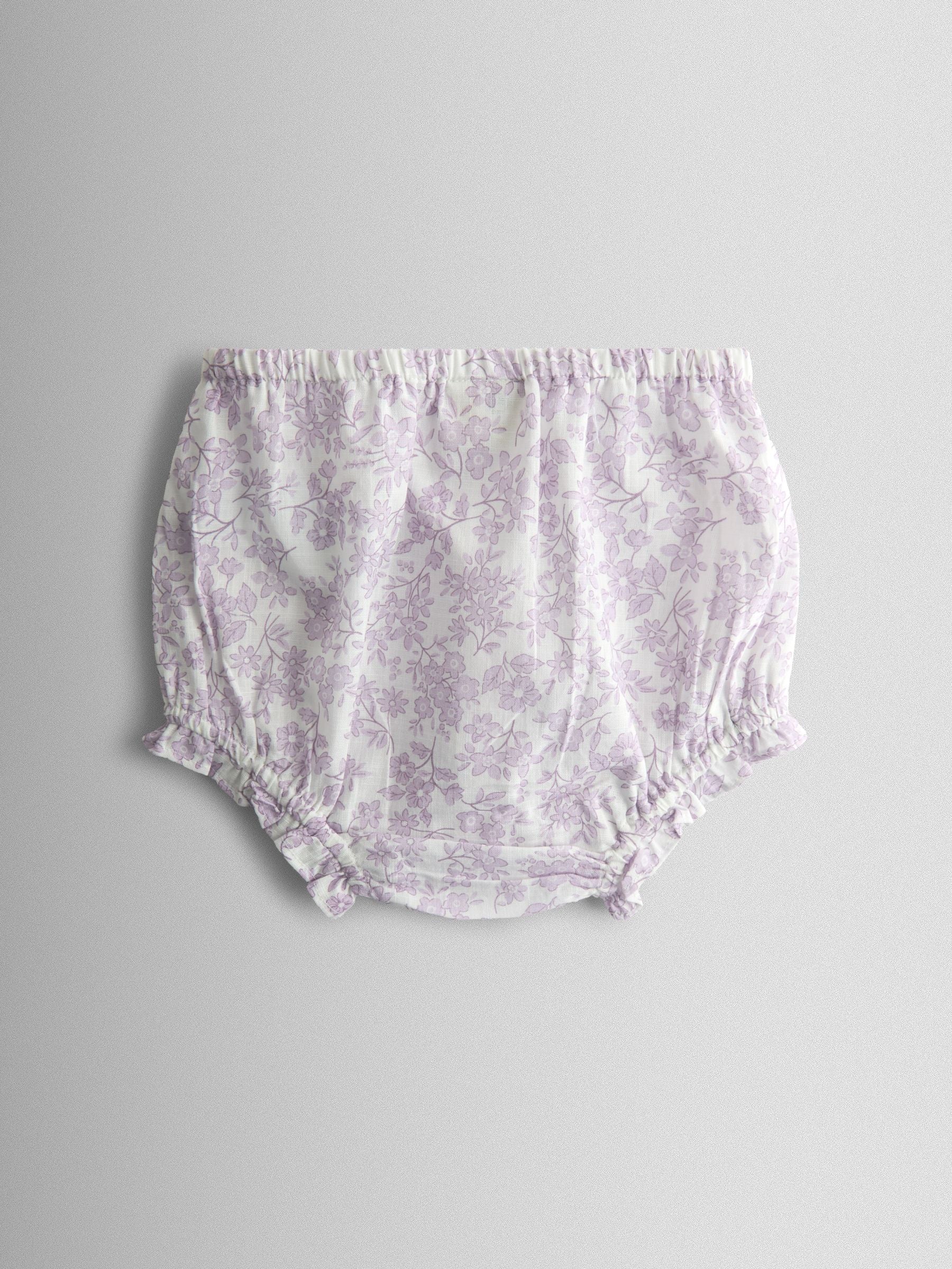 JoJo Maman Bébé Lilac Purple Garden Floral Smocked Woven Dress image 4