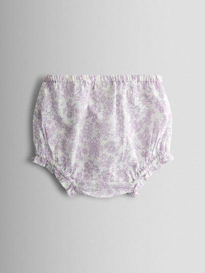 JoJo Maman Bébé Lilac Purple Garden Floral Smocked Woven Dress image 4