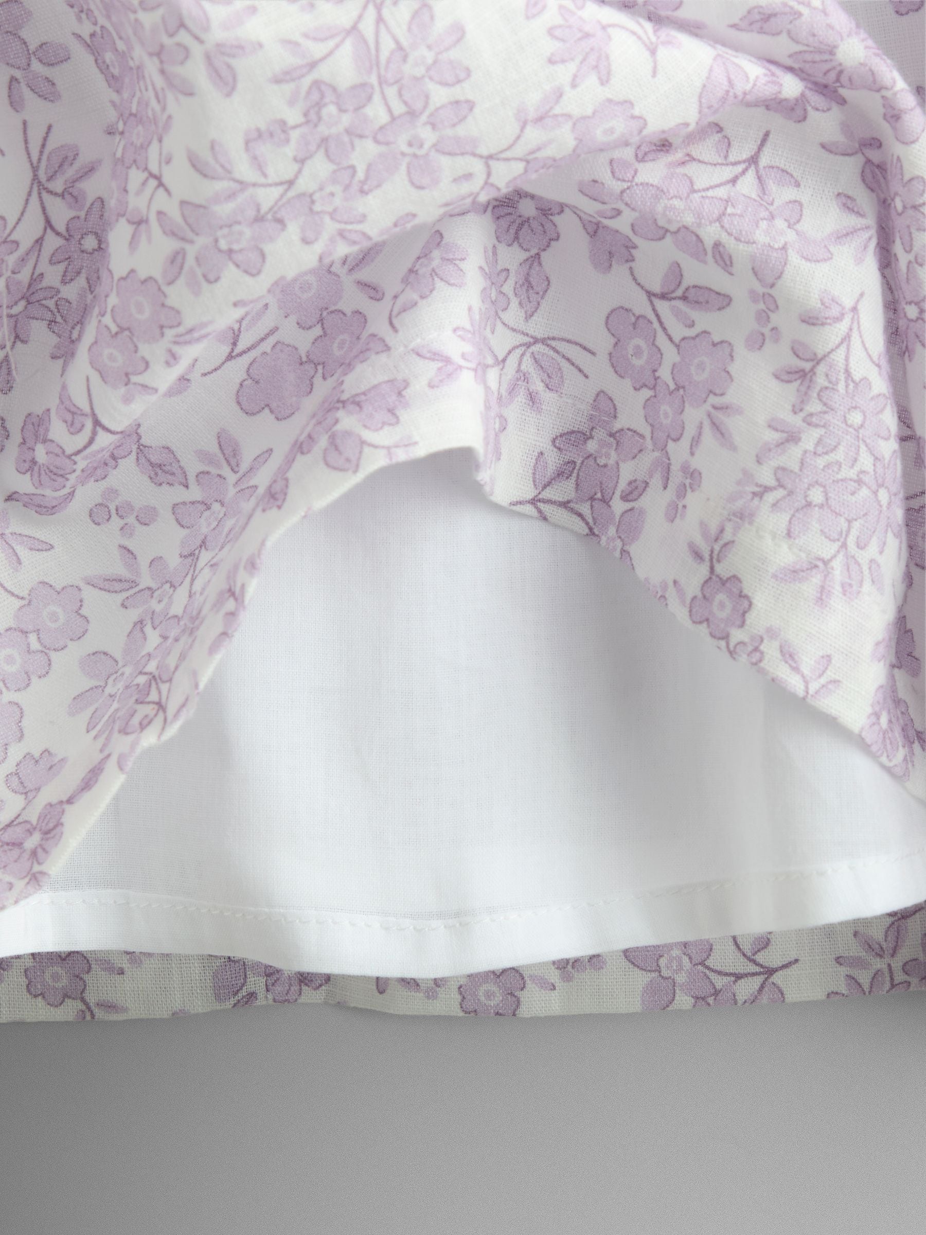 JoJo Maman Bébé Lilac Purple Garden Floral Smocked Woven Dress image 5