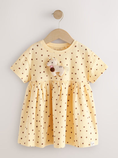 Neutral Unicorn Jersey Dress (3mths-7yrs) image 5