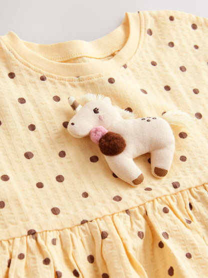 Neutral Unicorn Jersey Dress (3mths-7yrs) image 7
