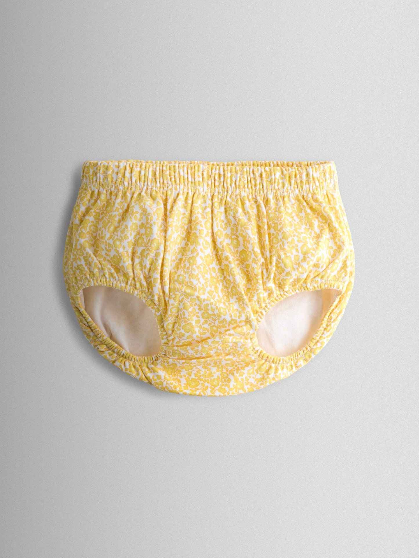 JoJo Maman Bébé Yellow Ditsy Scallop Collar Smocked Dress image 4