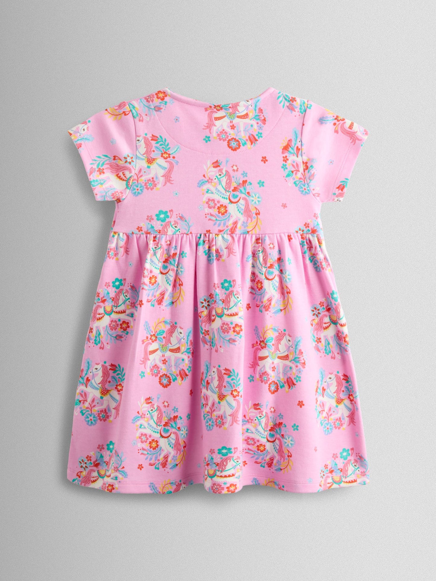 JoJo Maman Bébé Pink Button Down Pet In Pocket Dress image 2