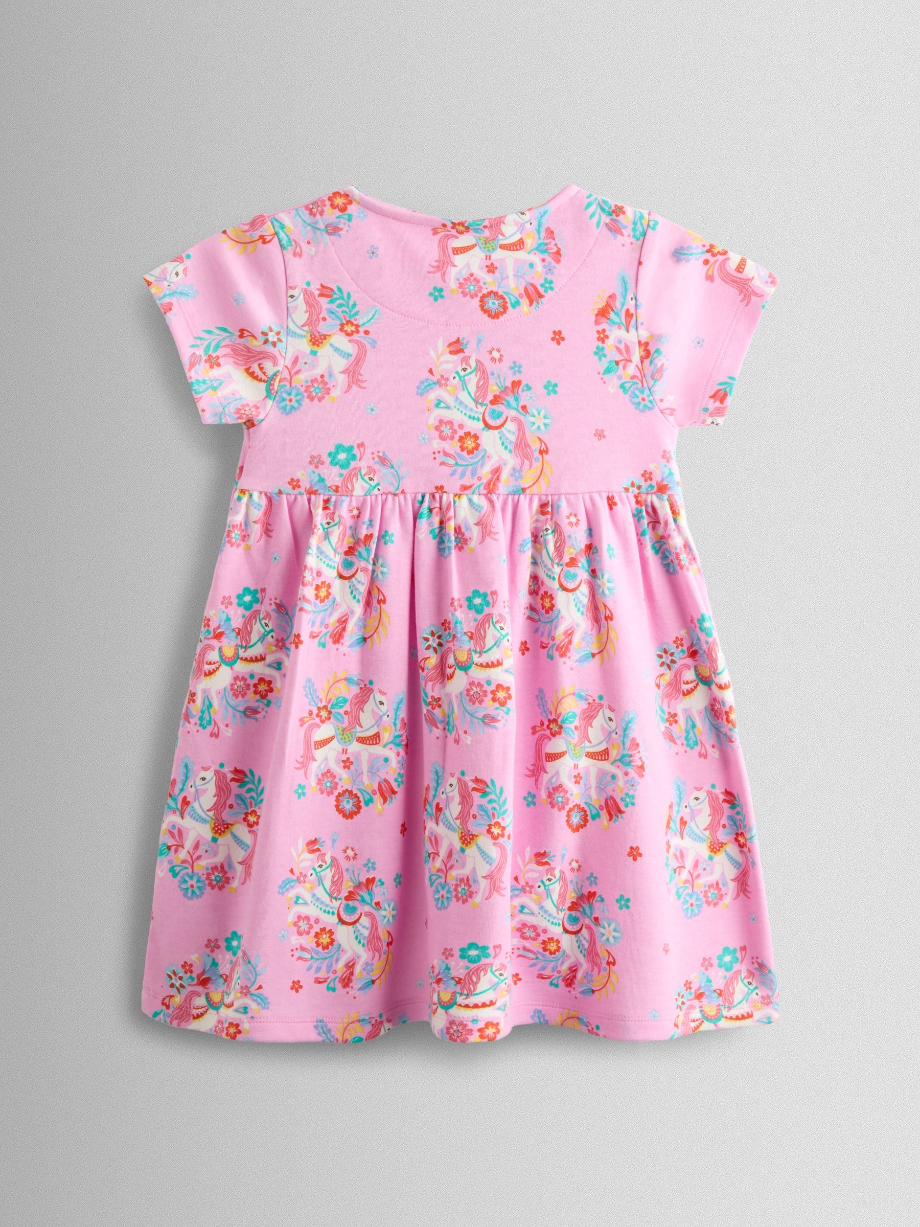 JoJo Maman Bébé Pink Button Down Pet In Pocket Dress image 2