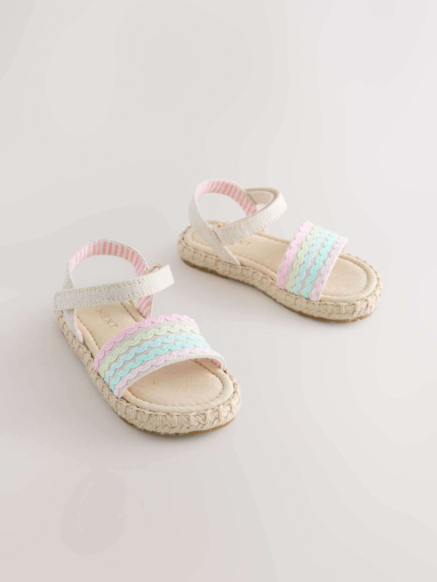 Multi Pastel Ankle Strap Sandals with Touch Fastening image 4