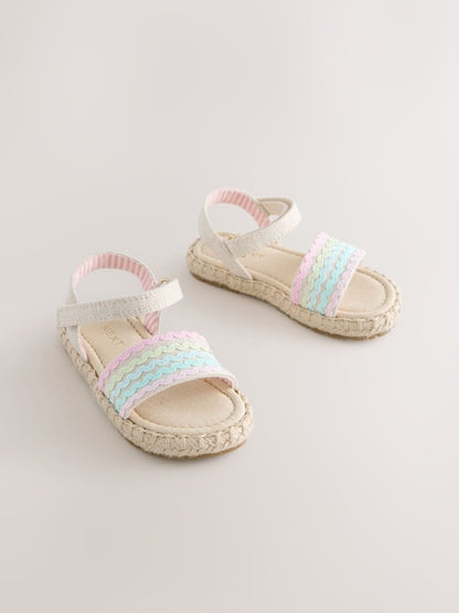 Multi Pastel Ankle Strap Sandals with Touch Fastening image 4