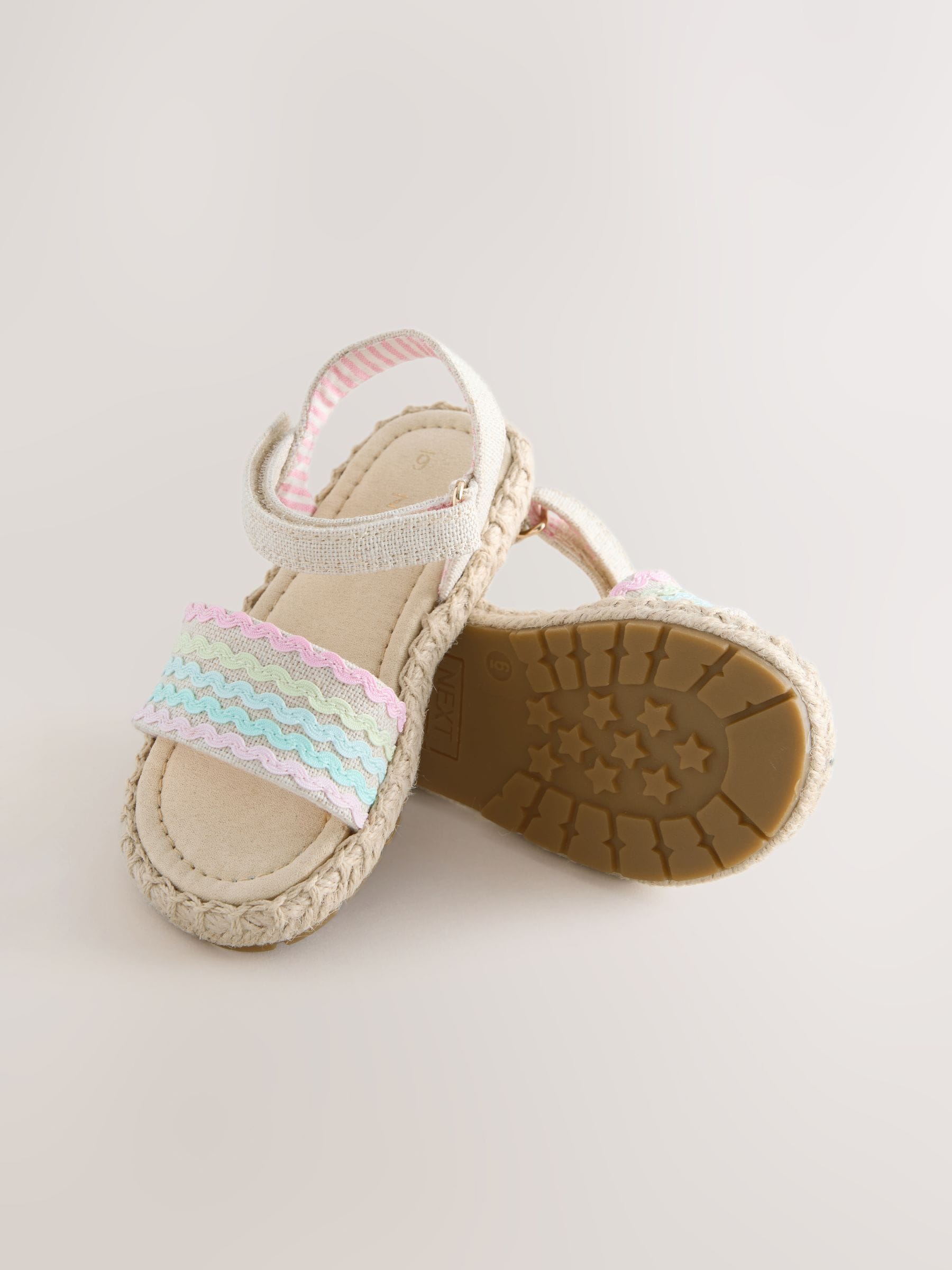 Multi Pastel Ankle Strap Sandals with Touch Fastening image 6
