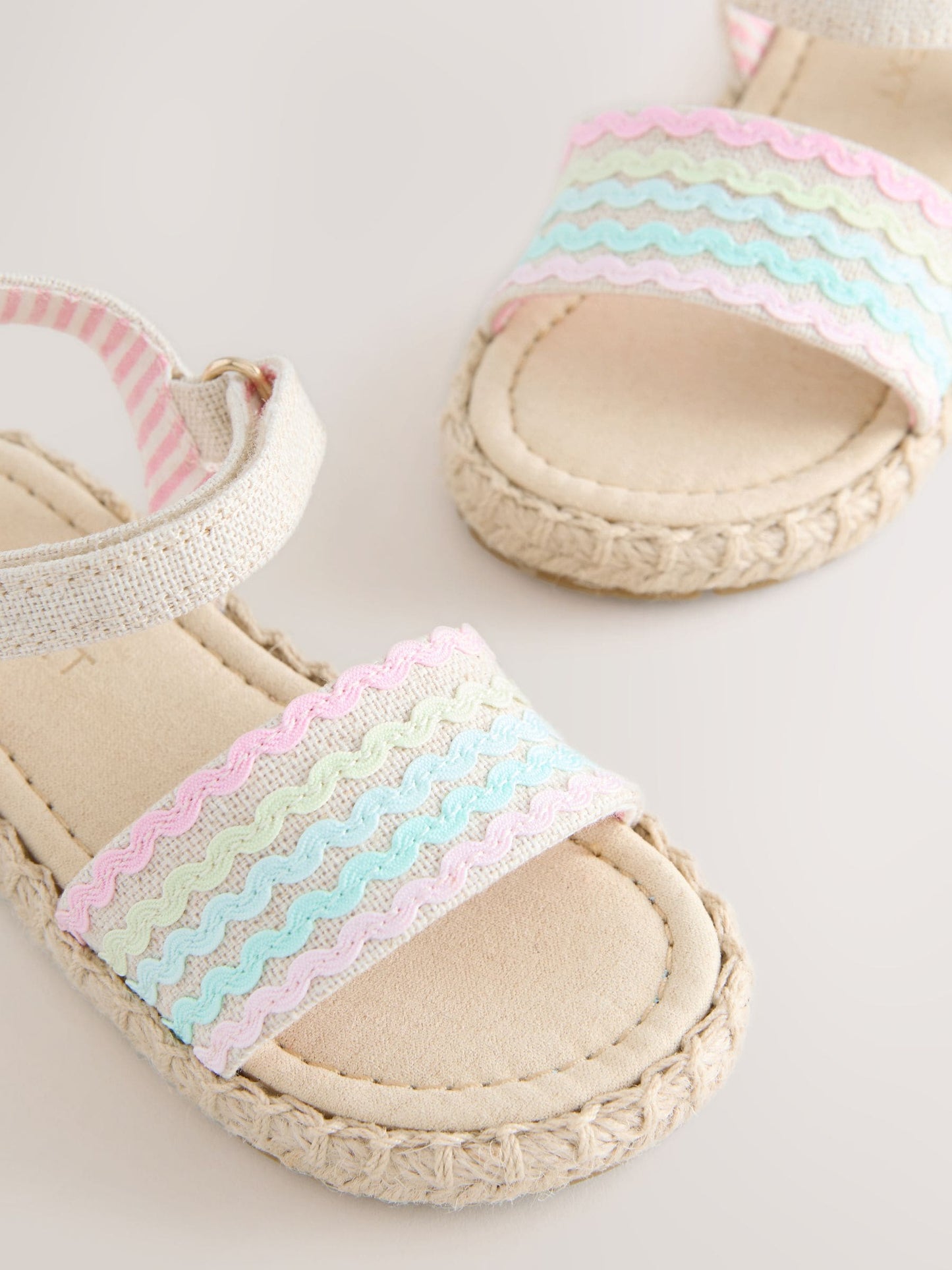 Multi Pastel Ankle Strap Sandals with Touch Fastening image 7