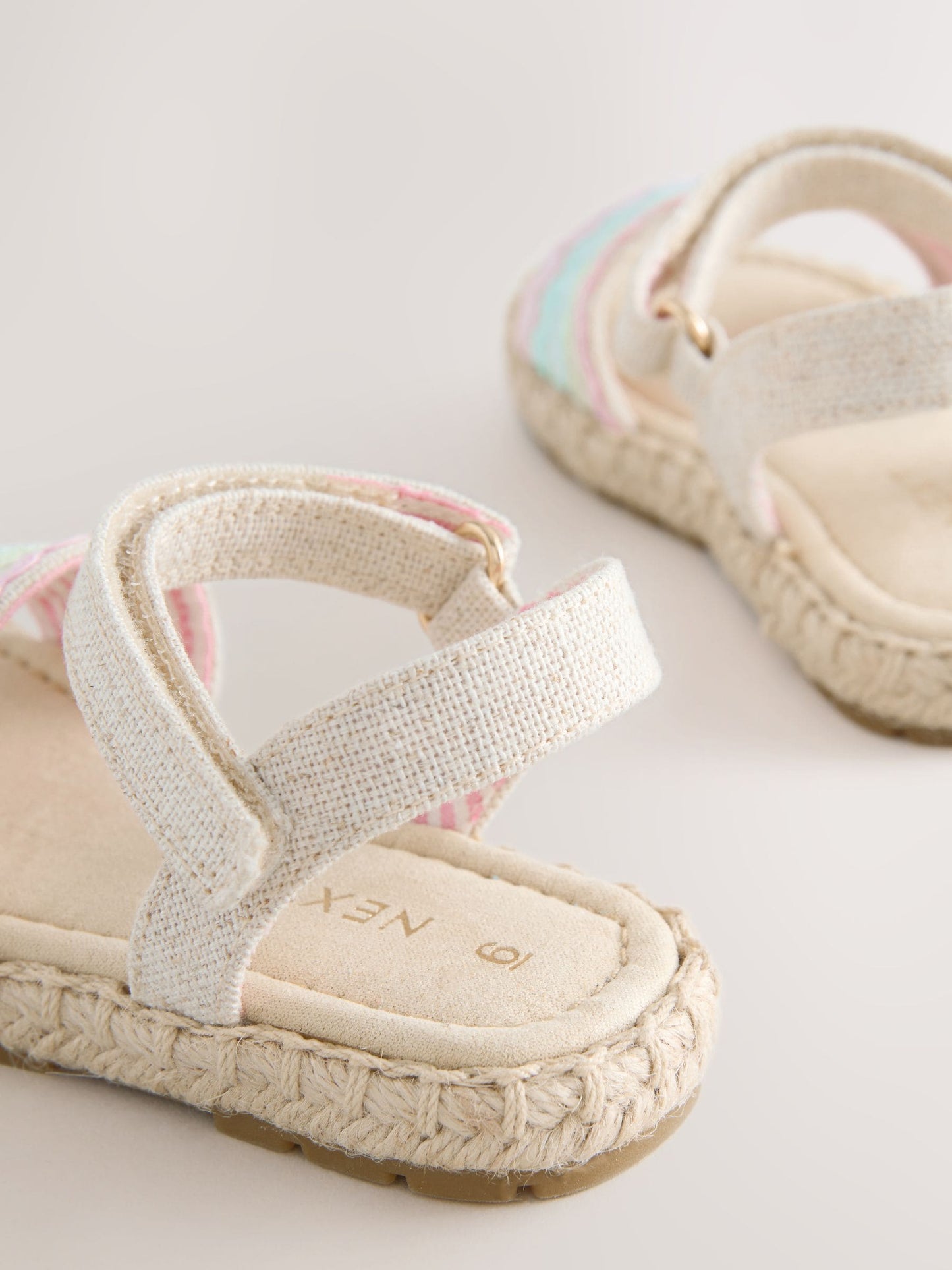 Multi Pastel Ankle Strap Sandals with Touch Fastening image 8