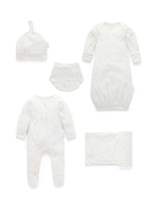 Purebaby Natural Welcome Baby Sleepsuits 2 Pack image 1