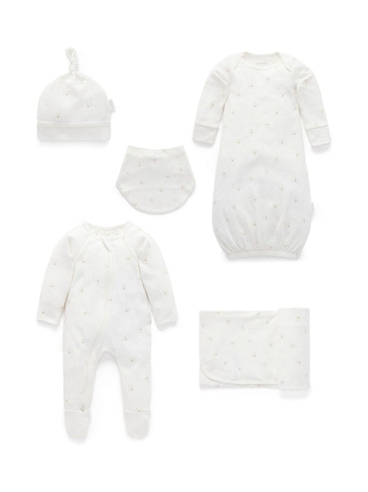 Purebaby Natural Welcome Baby Sleepsuits 2 Pack image 1