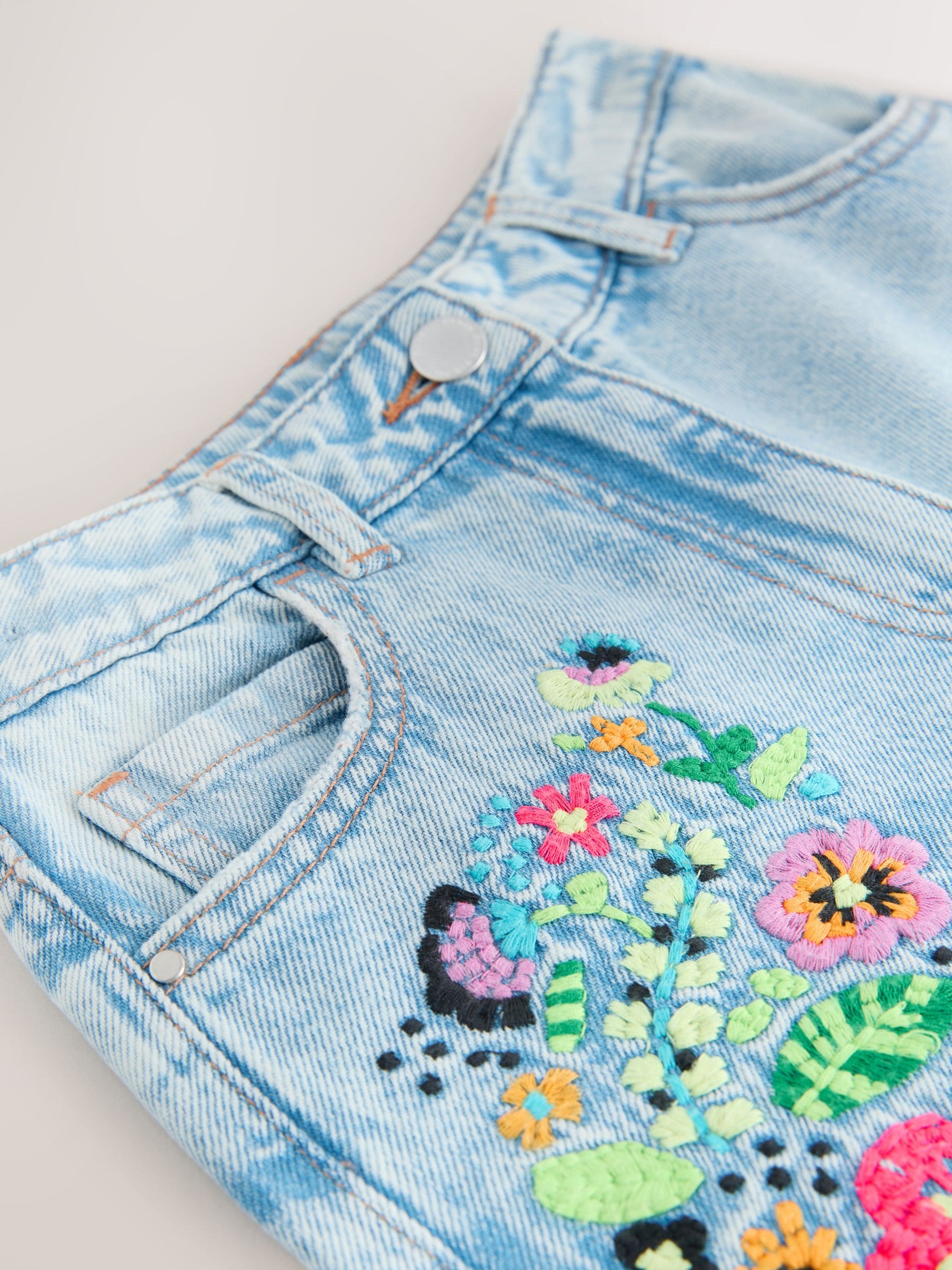 Dsiney Kidz - Fluro Embroidery Barrel Leg Jeans (3-16yrs) image 11