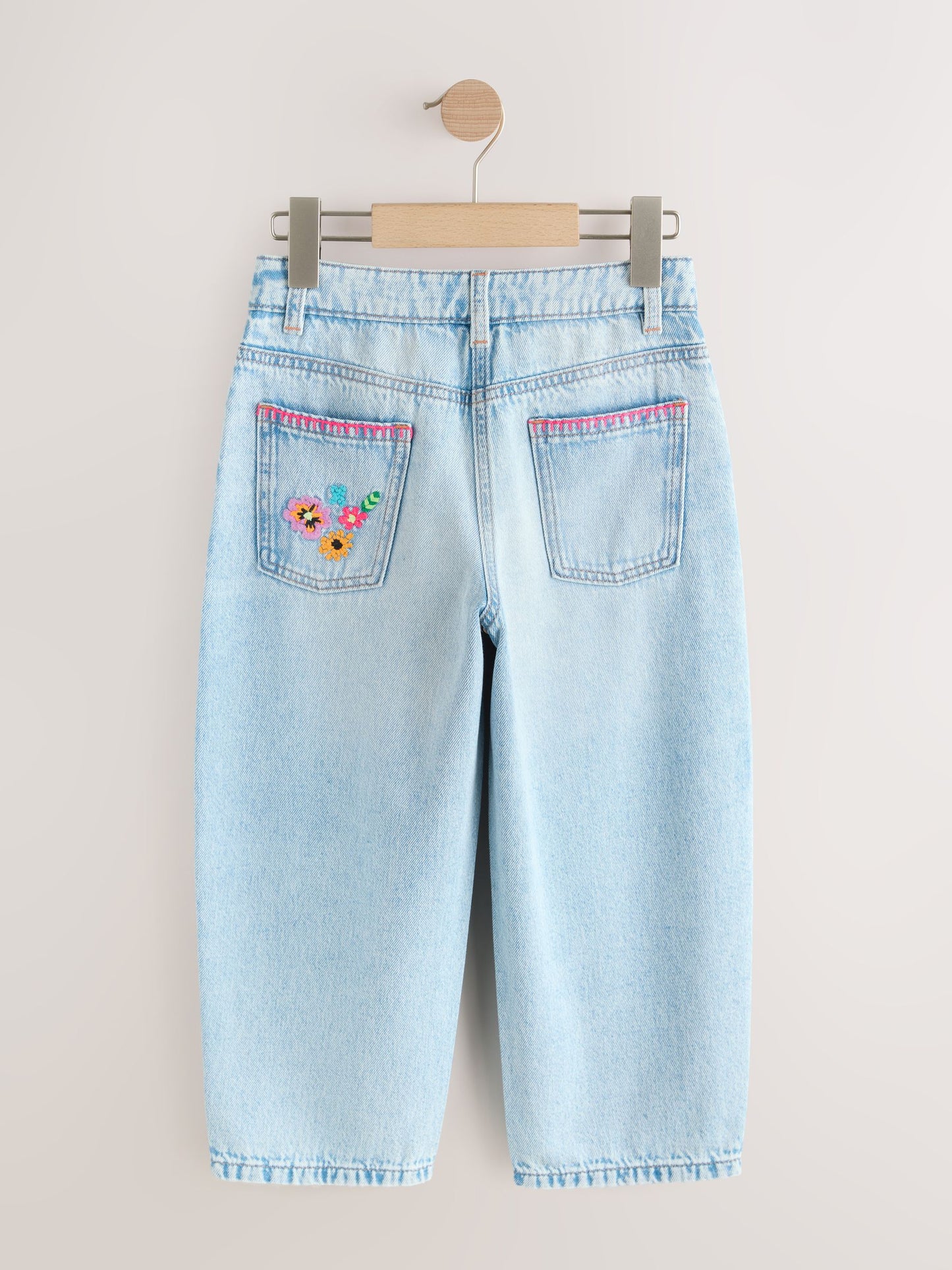 Dsiney Kidz - Fluro Embroidery Barrel Leg Jeans (3-16yrs) image 9