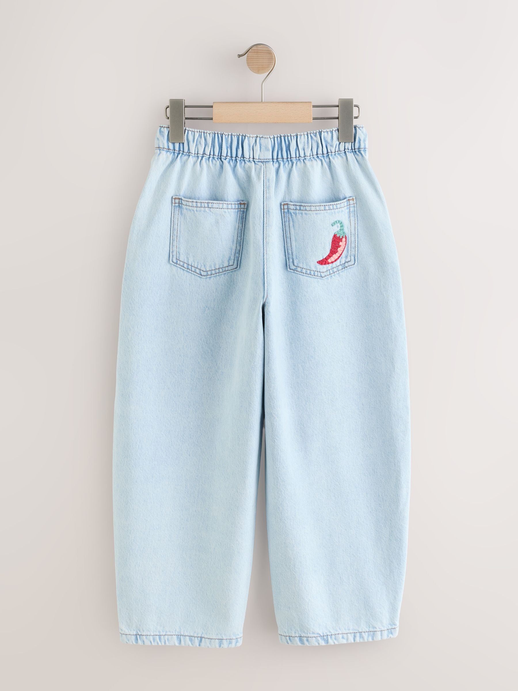 Dsiney Kidz - Fruit Embroidery Barrel Leg Jeans (3-16yrs) image 5